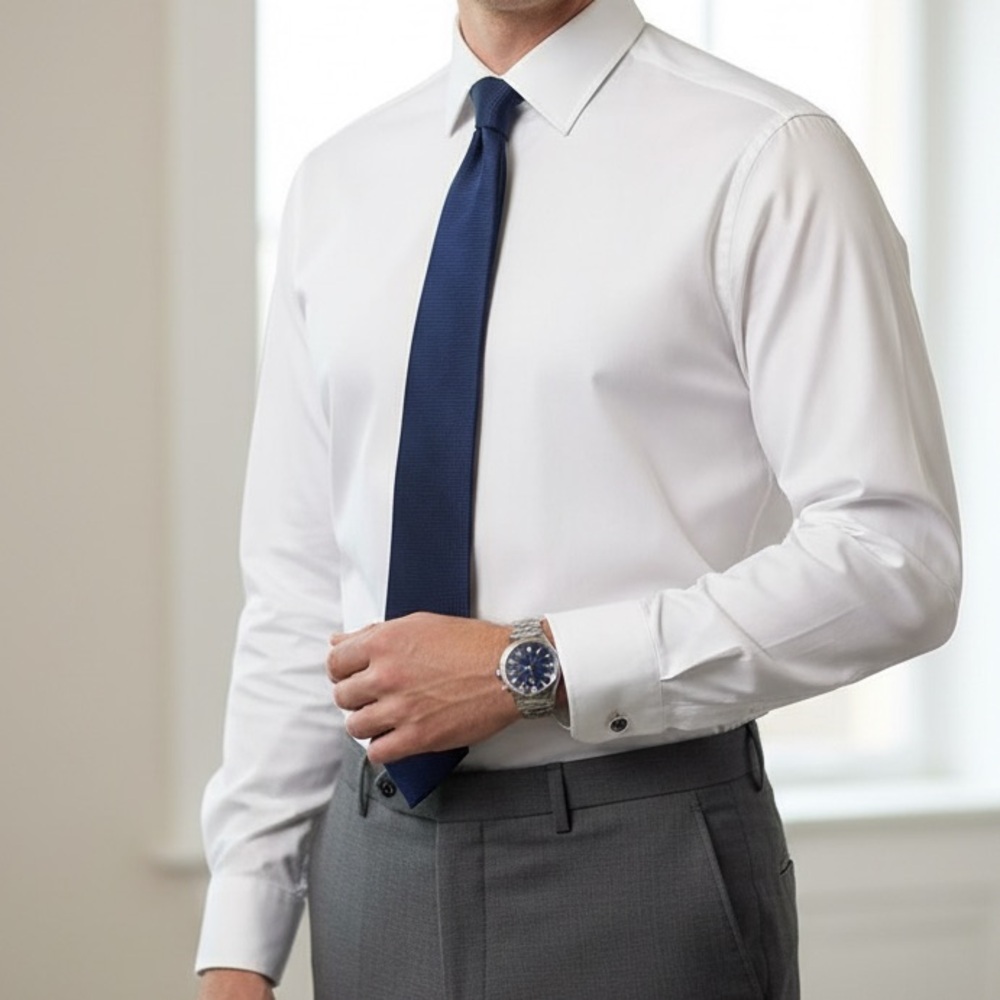 George Men's White Dress Shirt